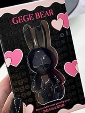 NWT sealed GEGE BEAR black bear water gloss lip gloss 02
